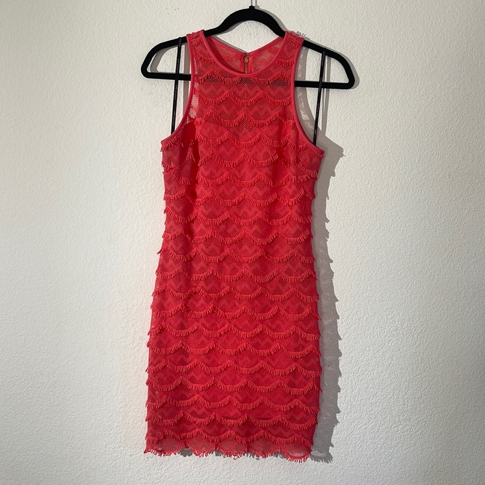 Guess Coral Scalloped Dress
Style #W42GDFMP450